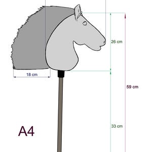 Hobby horse BLACK with a spot A4 image 7