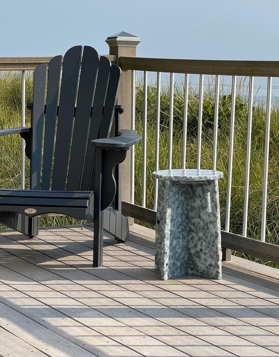 Recycled Plastic Stool / End Table | Sustainable Furniture Design | Eco-Friendly, Made in the USA
