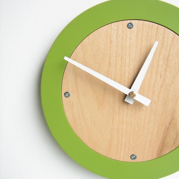apple green modern wall clock