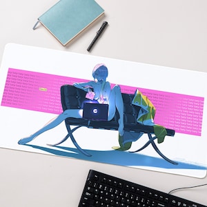 Lucy Cyberpunk Desk Mat: Large Gaming Mousepad, Non-Slip Rubber Base,Lucy Mouse Pad | Cyberpunk Edgerunners