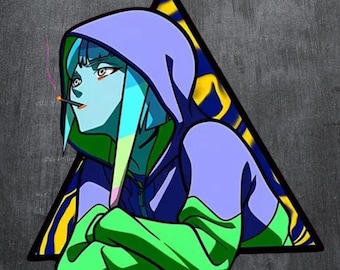 Lucy Cyberpunk Sticker: Edgerunners Anime Decal