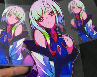 Cyberpunk: Edgerunners | Lucy Cyberpunk Sticker | Waifu Sticker | Light Reflective Sticker Decal | Anime Stickers