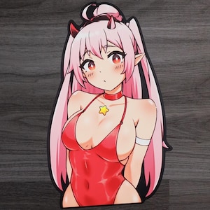 Costume da bagno per la scuola / Adesivi per laptop / Adesivo in vinile / Adesivi anime / Adesivo Waifu // Adesivo