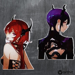 Arknights Waifu Sticker: Surtr & Ch&#39;en Reflective Decal