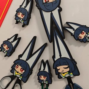 Miyabi Fridge-Magnet Scissors Cover,Scissor Protection,Miyabi Keychain,ZZZ Accessory,Chibi Miyabi Gift,Fridge Magnets,Anime Gift For Crafter