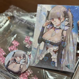 Azur Lane Formidable Gift Box Set – Emblema colecionável e papel colorido, presentes premium para fãs de anime, itens colecionáveis Waifu, presentes personalizados