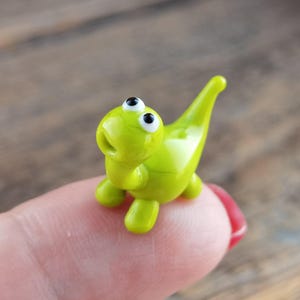 DINOSAUR ORNAMENTS Dinosaur figurine Glass dinosaur decor Miniature Dinosaur gift Dino figurine Glass figurines Tiny glass animals Terrarium