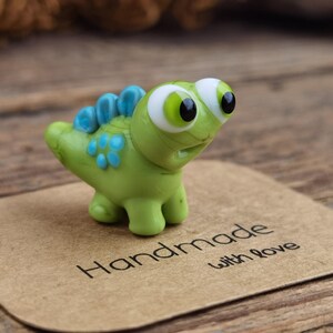 DINOSAUR ORNAMENTS Dinosaur figurine Glass dinosaur decor Miniature Dinosaur gift Dino figurine Glass figurines Tiny glass animals Terrarium