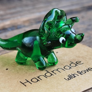 DINOSAUR ORNAMENTS Dinosaur figurine Glass dinosaur decor Miniature Dinosaur gift Dino figurine Glass figurines Tiny glass animals Terrarium