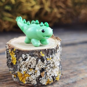 DINOSAUR ORNAMENTS Dinosaur figurine Glass dinosaur decor Miniature Dinosaur gift Dino figurine Glass figurines Tiny glass animals Terrarium