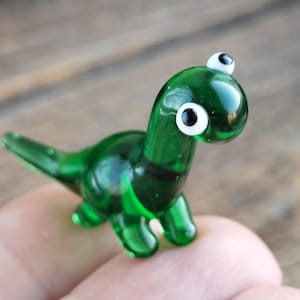 DINOSAUR ORNAMENTS Dinosaur figurine Glass dinosaur decor Miniature Dinosaur gift Dino figurine Glass figurines Tiny glass animals Terrarium