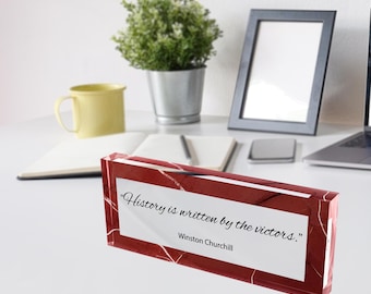 Custom Acrylic Quote Sign: Personalized Desk Decor