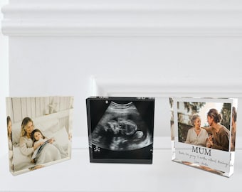 Foto Geschenke, Fotoblock Acryl Bilderrahmen, Muttertagsgeschenke für Mama, Geschenke für Paare, Jubiläumsgeschenk, Geschenke für Sie