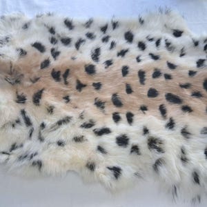 Cheetah print Soft Rabbit Fur Hide – Approx. 18&quot;x11&quot; – Tanned Fur for Crafts, Costumes, Décor, & DIY