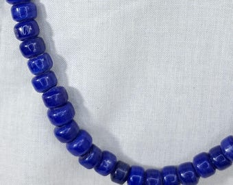 Clear Dark Blue Crow Beads Strand or Bag - Traditional and Modern Craft Supplies - 100 Beads per Strand - Approx. 9mm