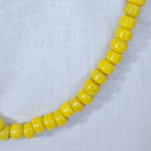 Yellow Crow Beads Strand or Bag - Traditional and Modern Craft Supplies - 100 Beads per Strand - Approx. 9mm