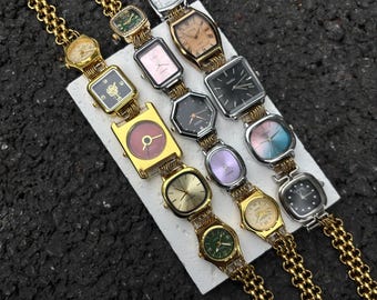 Vintage Watch Face Statement Necklace | Chunky Gold Unisex Gothic Retro Y2K Custom Jewelry