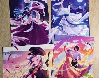 Art Prints, Apothecary Diaries, 86 Eighty Six, Howls Moving Castle, A5 and A6 sizes