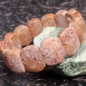 Fossil Coral Bracelet: Handmade Grounding Stone Jewelry, Unisex