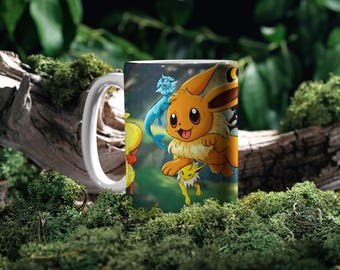 Eeveelutions Mug: Anime Inspired Ceramic Coffee Cup