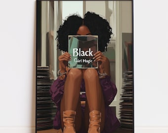 Impresión artística de Black Girl Magic: Póster musical en vinilo (descarga digital)