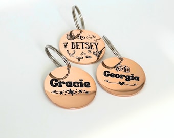 The Darling Collection Custom Engraved Stainless Steel Pet ID Tag: Western Cowgirl Designs, Girly Cutesy Designs
