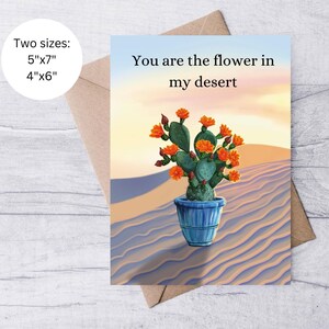 Tarjeta de amor ilustrada a mano, tarjeta imprimible para aniversario/día de San Valentín, mensaje de te amo, tarjeta romántica