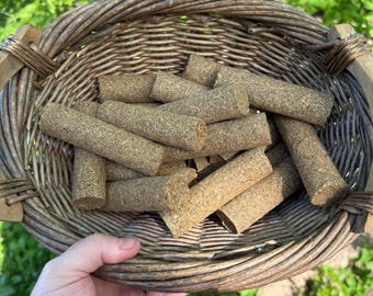 Handcrafted Botanical Smoke Log | Cedar Cleansing Log for Ritual, Hearth Blessing & Sacred Space Purification