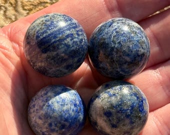 Mini Lapis Lazuli Spheres | Intuitively Selected Polished Blue Orbs