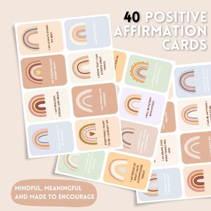 40 Tarjetas de Afirmaciones Positivas – Descarga Digital / Impulso Mental Instantáneo / Frases Poderosas de Amor Propio, Confianza y Manifestación