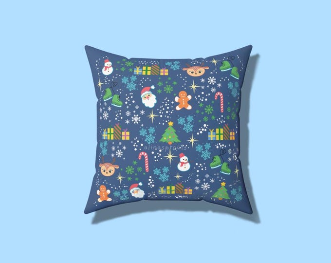 Festive Pattern Square Pillow | Winter Home Decor