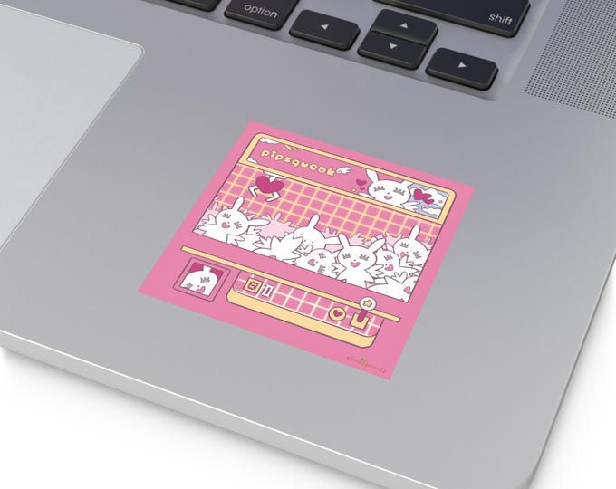 Pipsqueak Bunny Claw Machine - Square Sticker
