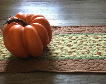 Fall Table Runner, Fall Quilted Table Runner, Autumn Table Runner, Maple Oak Leaf Table Runner, Sunflowers Pumpkins Table Runner