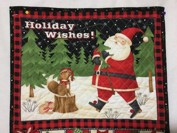 Advent Calendar Quilted, Woodland Santa Advent Calendar, Santa Advent  Calendar Wall Hanging, Christmas Countdown Calendar - Etsy