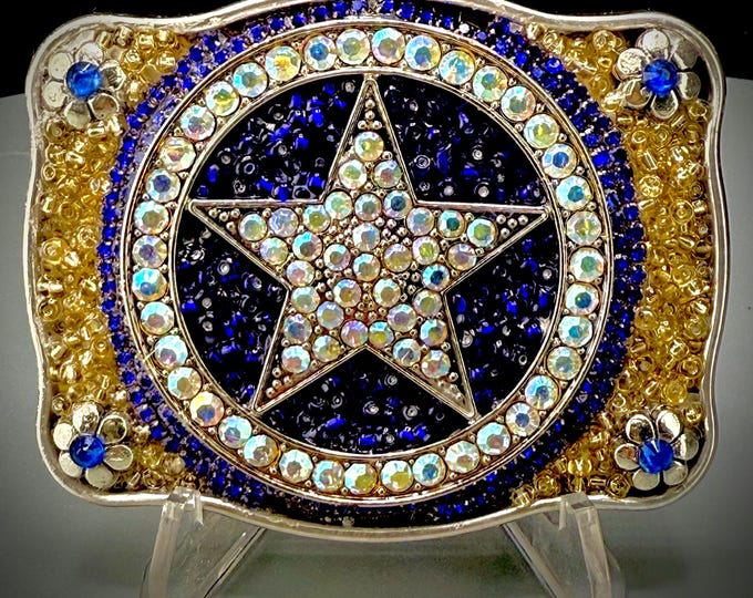 Bling Rhinestone Star Buckle in Dallas Cowboys Colors