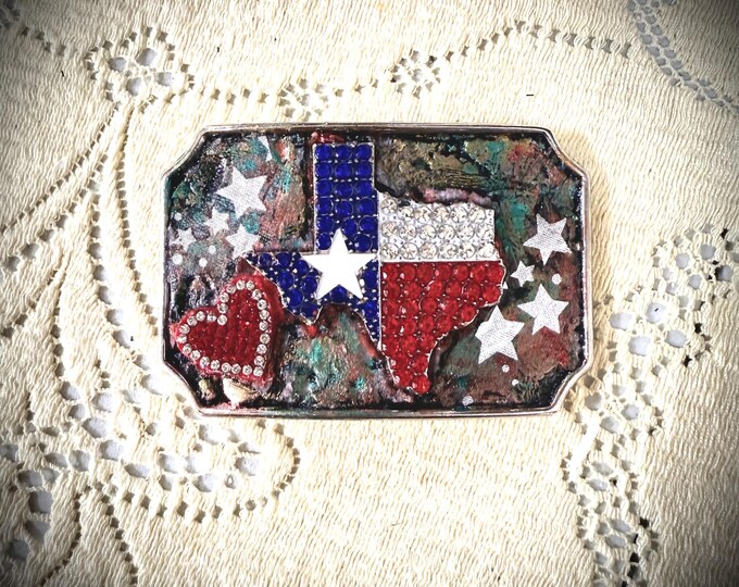 Texas Lovers’ Belt Buckle—Bling!
