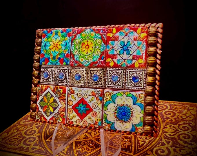 Southwestern Belt Buckle Mosaic Western Abstract Buckle--Unisex