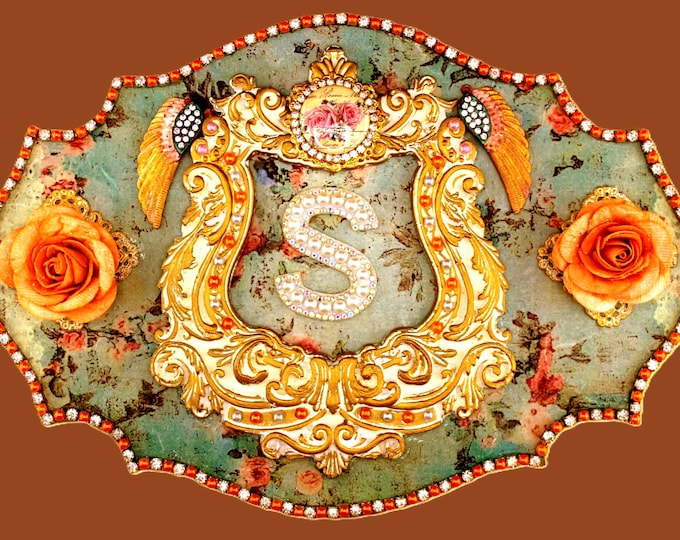 Your Monogram Shabby Chic Victorian Style  Home Decor Wall Hanging or Table Top