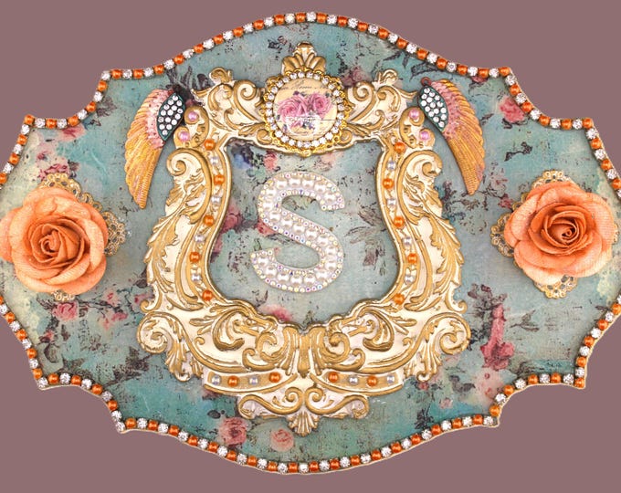 Your Monogram Shabby Chic Victorian Style  Home Decor Wall Hanging or Table Top