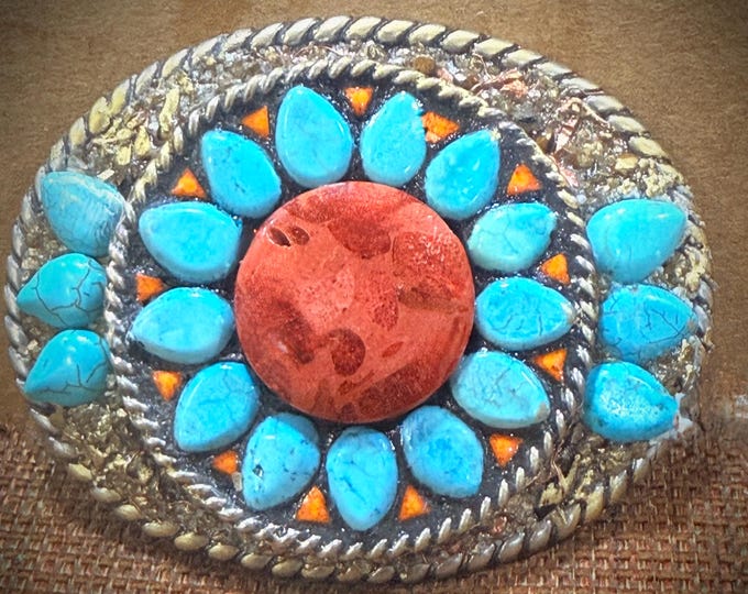 Southwestern Western Unisex Tribal Shield Belt Buckle Native American Style