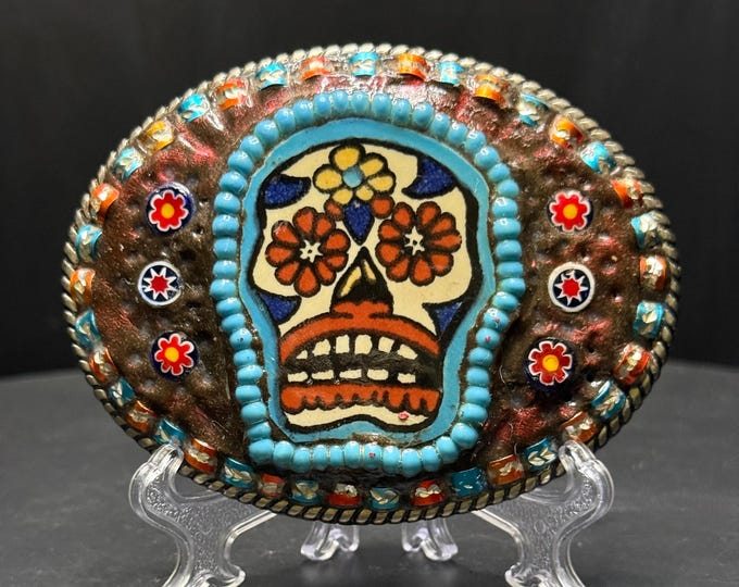 Day of the Dead Mexican Style Belt Buckle
