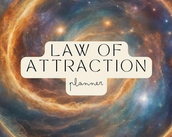 40 page law of attraction planner/ journal, daily planner, journal, printable download, digital download