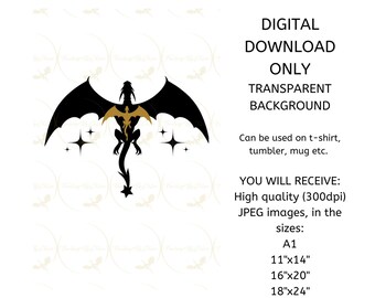 FOURTH WING INSPIRED digital print. Transparent background to be used as you wish! Dragon Rider svg download. Digital file only.