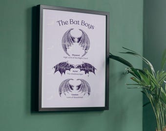 ACOTAR Inspired Digital Print. A Court of Thorns and Roses. Bat Boys  Artwork. DIGITAL DOWNLOAD. Please see details below to download.