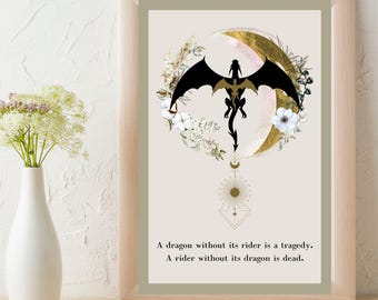 Fourth Wing inspired digital artwork. Basgiath War College - Riders Quadrant Quote. DIGITAL FILES ONLY.