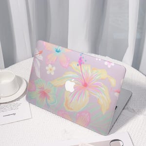 Vibrant Colors Floral All New MacBook Case for 2025 Air 15,Personalized Macbook Pro 13, Protective Case Laptop Cover For Macbook Pro 16 case