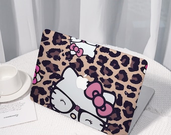 Leopard and Cat All New MacBook Case for 2025 Air 15,Personalized Macbook Pro 13,Protective Case Laptop Cover For Macbook Pro 14/15/16 case