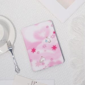 Kat met engel Halo-hoesje voor Kindle Paperwhite1/2/3, Kindle Paperwhite 2022-hoes, Kindle-acrylhoes, Kindle 10e-hoesje met draagriem