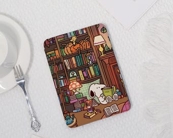 Cozy Library Setting Case Cover for Kindle Paperwhite3/4,Kindle Paperwhite 2021 Cover,Kindle Acrylic Case,Kindle 10th Case With Hand Strap