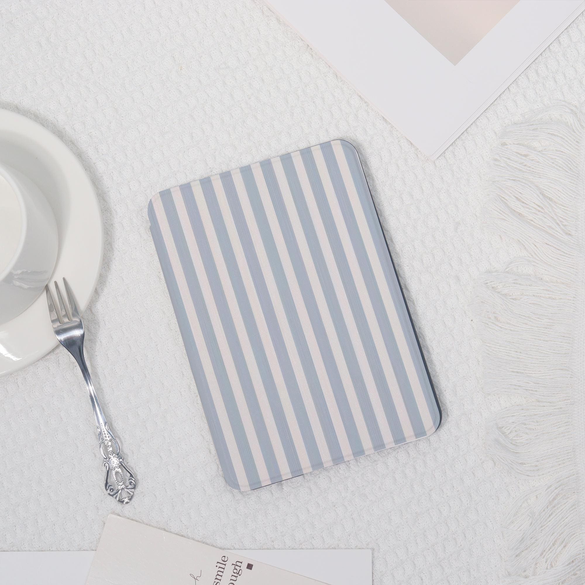 Blue and White Stripes Case Cover for Kindle Paperwhite1/2/3/4,Kindle Paperwhite Cover,Kindle Acrylic Case,Kindle 10th Case With Hand Strap